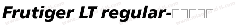 Frutiger LT regular字体转换